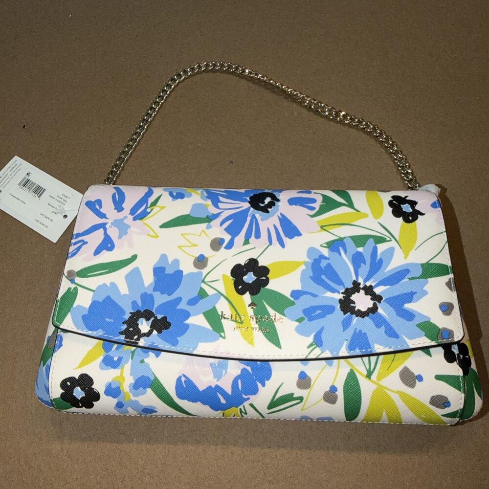Kate Spade Laurel Way Multicolor Leather Floral Chain Crossbody Bag - NWT